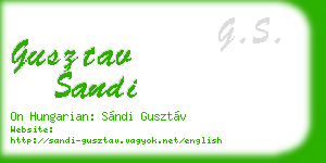 gusztav sandi business card
